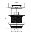 Pop-Up Waste 32mm With Overflow line drawing