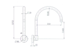 Ryker Bath Spout line drawing