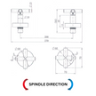 Ryker Wall Stop Assemblies 1/4 Turn line drawing
