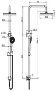 Modern National Star Shower Column Set line drawing