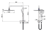 Star Compact Half Shower Column Set line drawing
