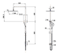 Star Luxury Shower Column Set line drawing