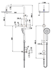 Star Project Shower Column Set line drawing