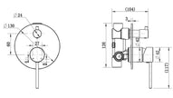 Star Mini Shower Diverter Mixer line drawing