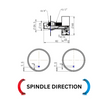 Star Mini Round Wall Top Assemblies line drawing
