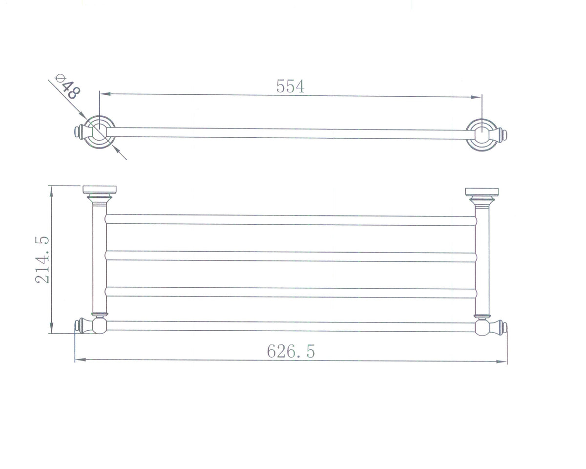 Medoc Bathroom Shelf line drawing