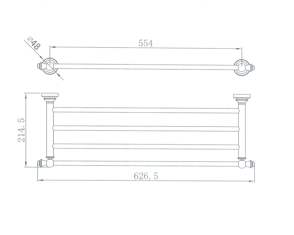 Medoc Bathroom Shelf line drawing