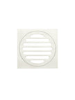 Square Floor Grate Shower Drain 100mm outlet - PVD Brushed Nickel