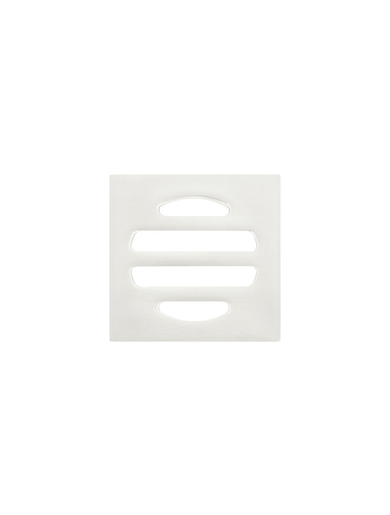 Square Floor Grate Shower Drain 50mm outlet - PVD Brushed Nickel