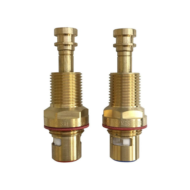 Wall top assembly spindles 80mm-85mm 1/4 turn (set) - Brass