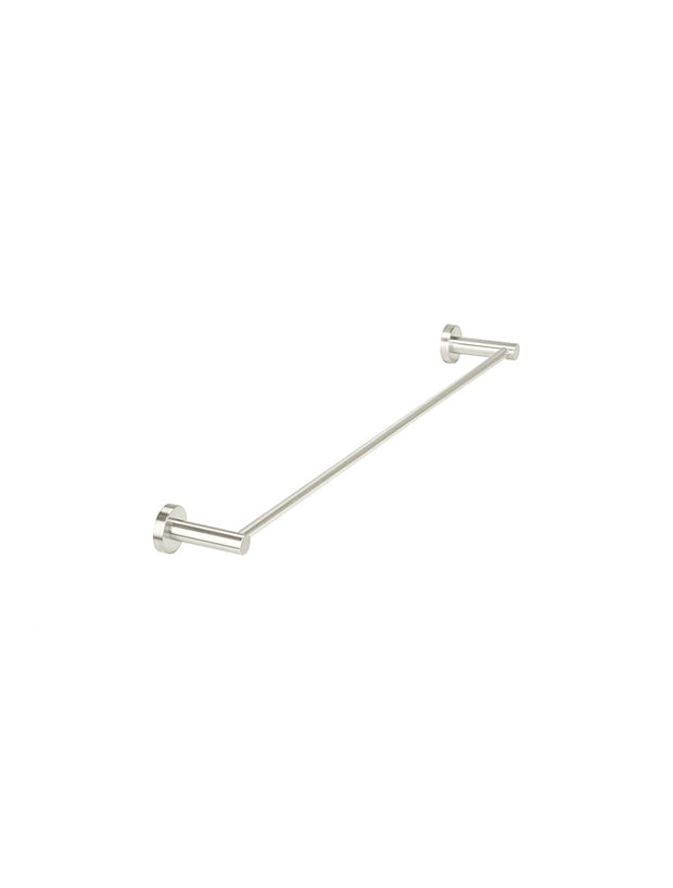 Round Single Towel Rail 600mm - PVD Brushed Nickel