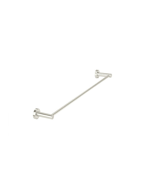 Round Single Towel Rail 600mm - PVD Brushed Nickel