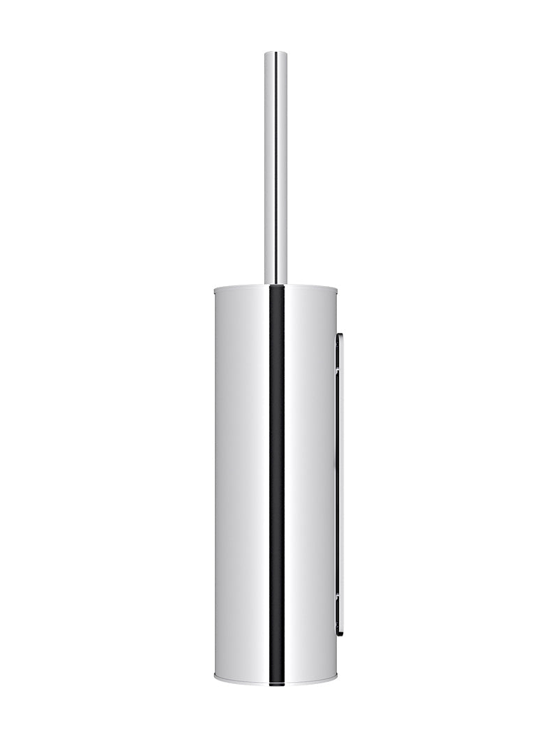 Round Toilet Brush & Holder - Polished Chrome