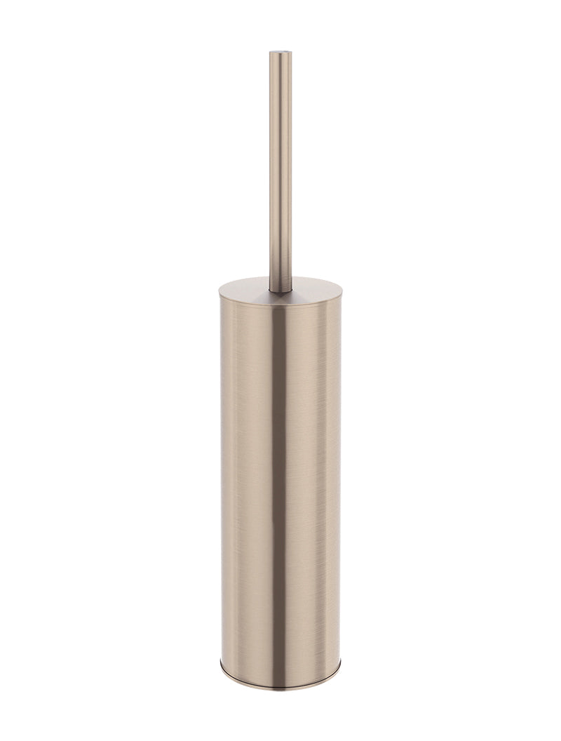 Round Toilet Brush & Holder - Champagne