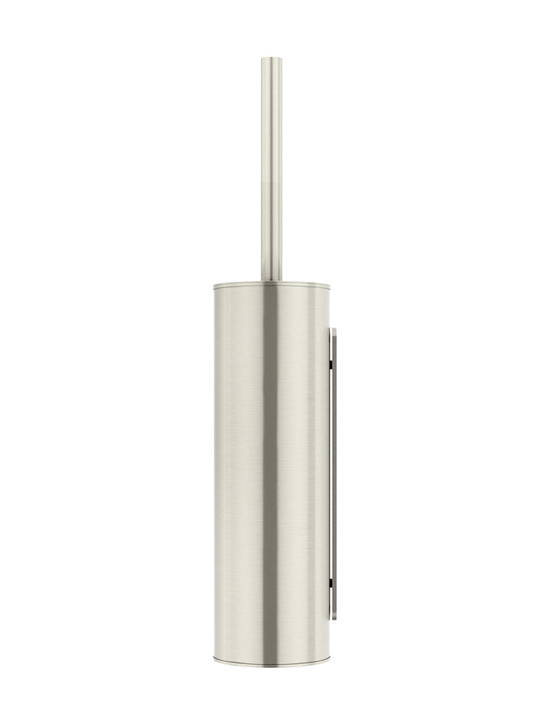 Round Toilet Brush & Holder - PVD Brushed Nickel