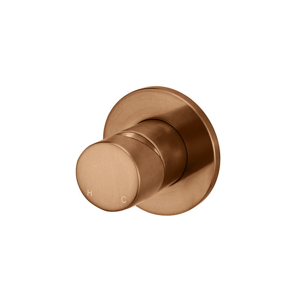 Round Wall Mixer Pinless Handle Trim Kit (In-wall Body Not Included) - Lustre Bronze