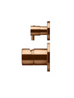 Round Diverter Mixer Pinless Handle Trim Kit (In-wall Body Not Included) - Lustre Bronze