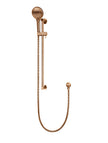 Round Three Function Hand Shower on Rail Column - Lustre Bronze