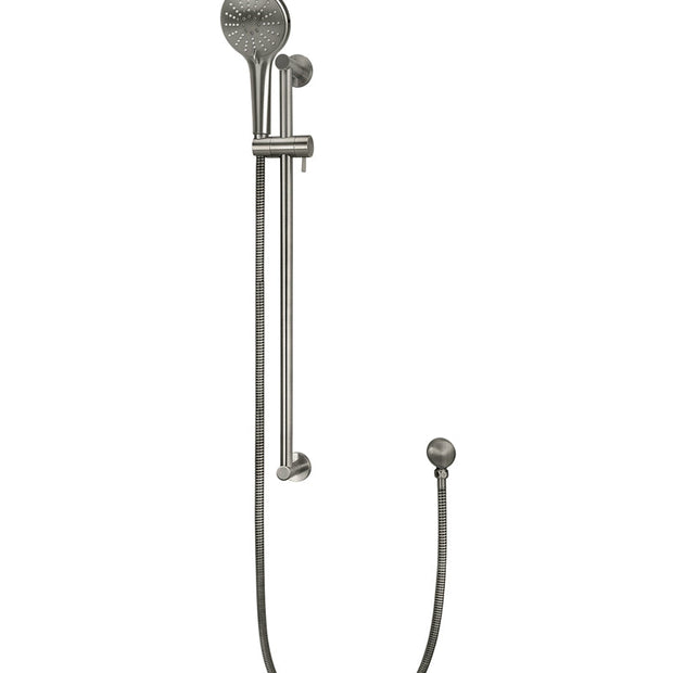 Round Three Function Hand Shower on Rail Column - Shadow Gunmetal