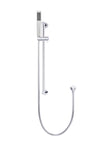 Round Hand Shower on Rail Column - Polished Chrome