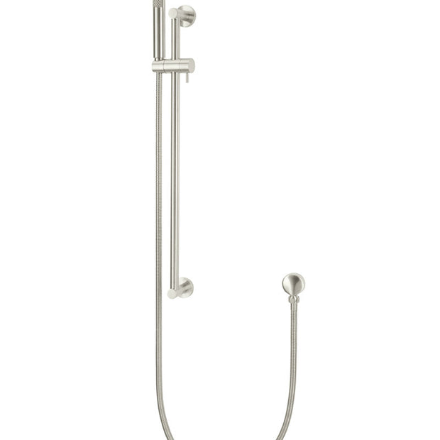 Round Hand Shower on Rail Column - PVD Brushed Nickel