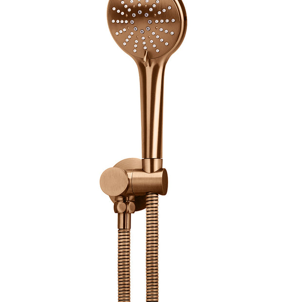 Round Hand Shower on Swivel Bracket - Lustre Bronze
