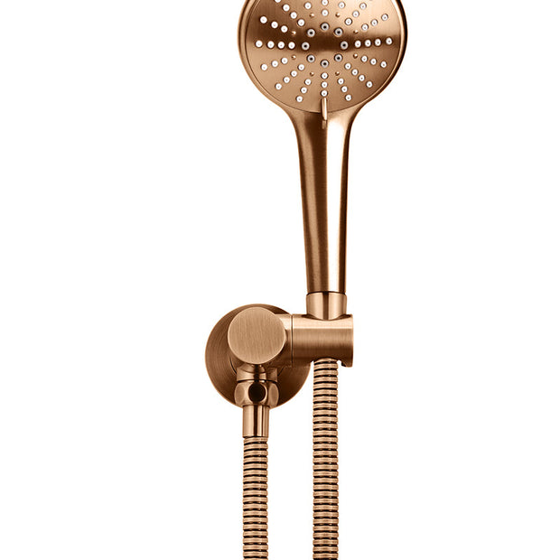 Round Hand Shower on Swivel Bracket - Lustre Bronze