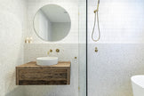 Round Shower on Swivel Bracket - PVD Tiger Bronze