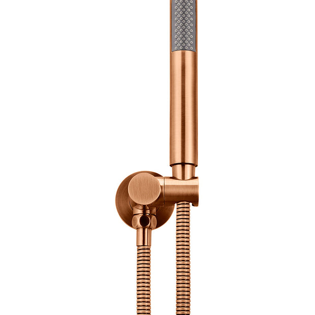 Round Shower on Swivel Bracket - Lustre Bronze