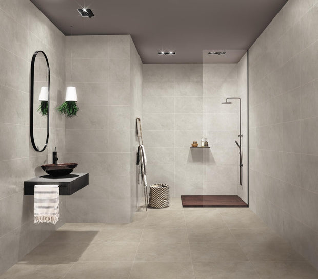 Noble Stone Amber Matt Stone Look Porcelain Tiles 600x600mm in a room setting