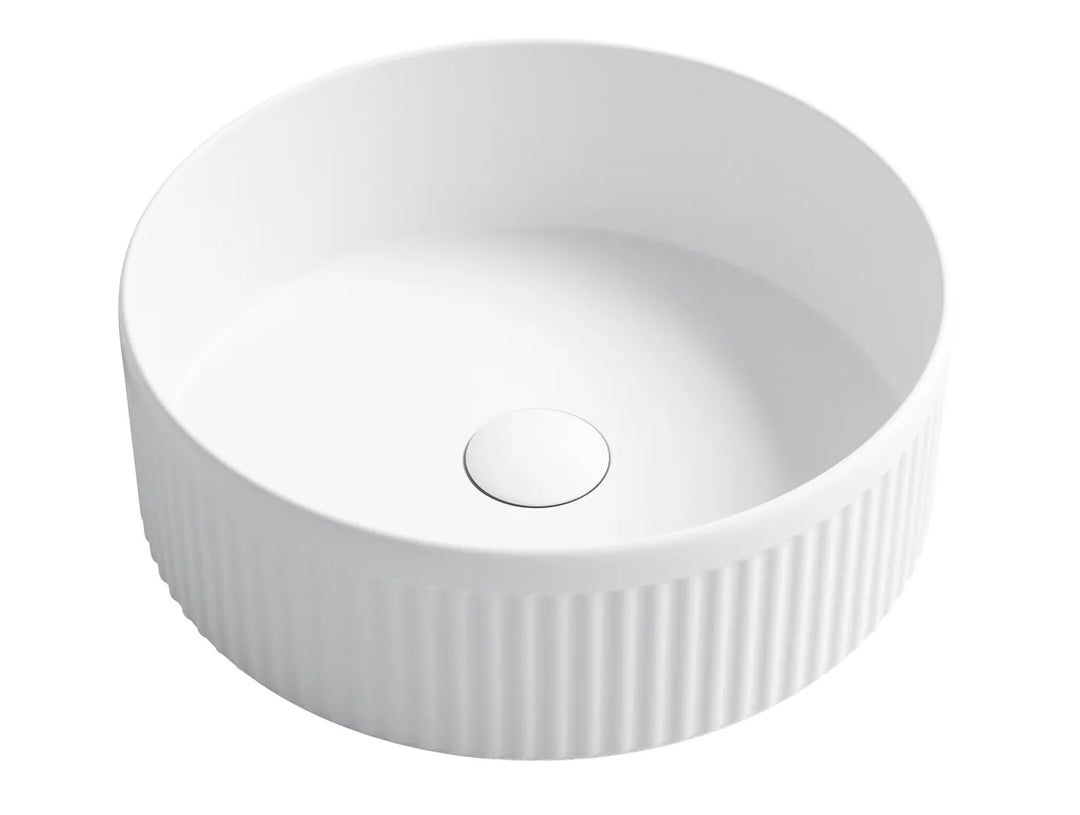 OXFORD 395X395X125 ROUND GLOSS WHITE BASIN