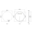 LED Bondi 800mm Frameless Tuffi Mirror technical drawing
