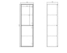 Noosa Matte White Wall Hung Tallboy technical drawing