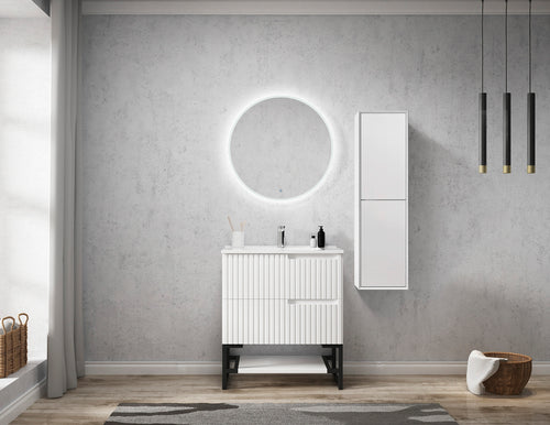 Otti Noosa Matte White Wall Hung Tallboy