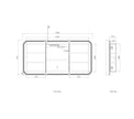 LED Newport 1500(W)x750(H) White Shaving Cabinet - Premium Edition technical drawing