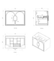 Laguna Mark II 750mm Matte White Wall Hung Vanity technical drawing