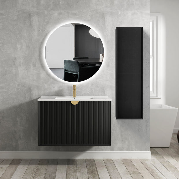 Otti Marlo Matte Black Wall Hung Tallboy