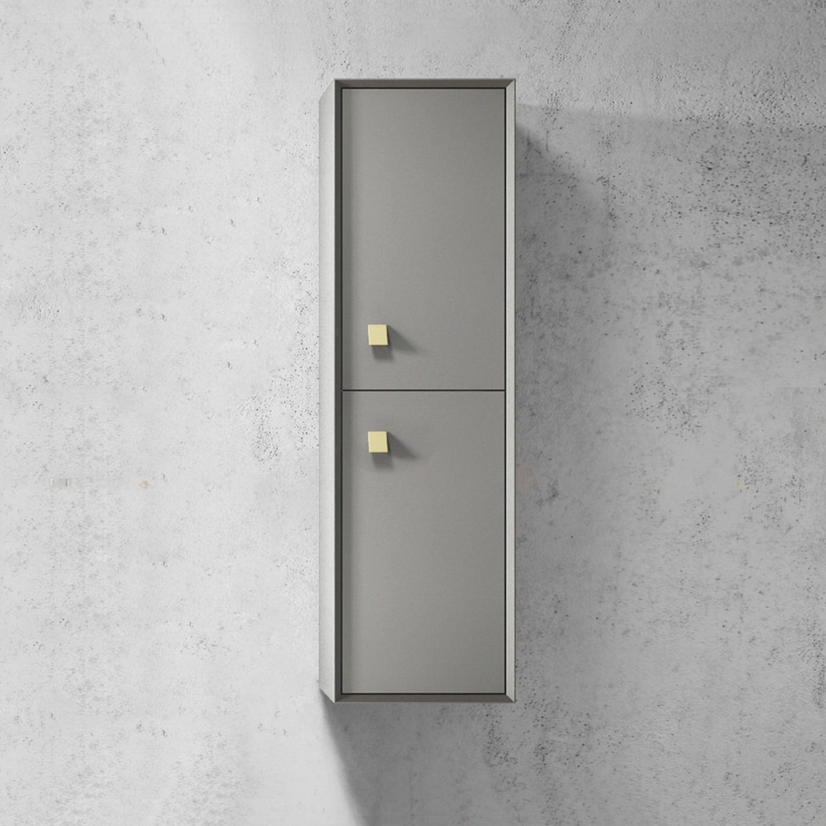 Boston Matte Grey Wall Hung Tallboy