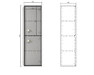 Boston Matte Grey Wall Hung Tallboy technical drawing