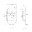 Noosa 900x450 White Shaving Cabinet technical drawing