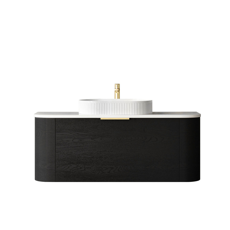 Otti Bondi 1200mm Black Oak Wall Hung Curve Vanity