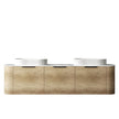 Otti Bondi 1800mm Natural Oak Wall Hung Curve Vanity