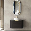 Otti Bondi 750mm Black Oak Wall Hung Curve Vanity (12TH and NTH Only)