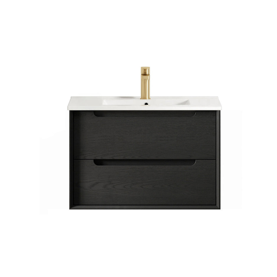 Otti Byron 750mm Black Oak Wall Hung Vanity
