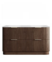 Otti Havana Fluted 1500mm Sable Walnut Floorstanding Curve Vanity