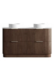 Otti Havana Fluted 1500mm Sable Walnut Floorstanding Curve Vanity