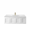 Hampton Mark II 1200mm Satin White Wall Hung Vanity 12mm Moulded Top (Chloe Silk)