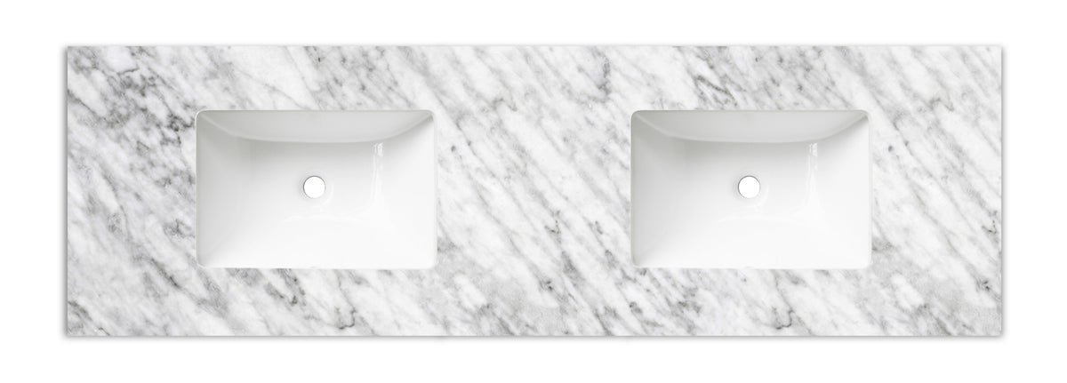Laguna Mark II 1500mm Black Oak Wall Hung Vanity Under Mount Stone Top (Natural Carrara Marble)
