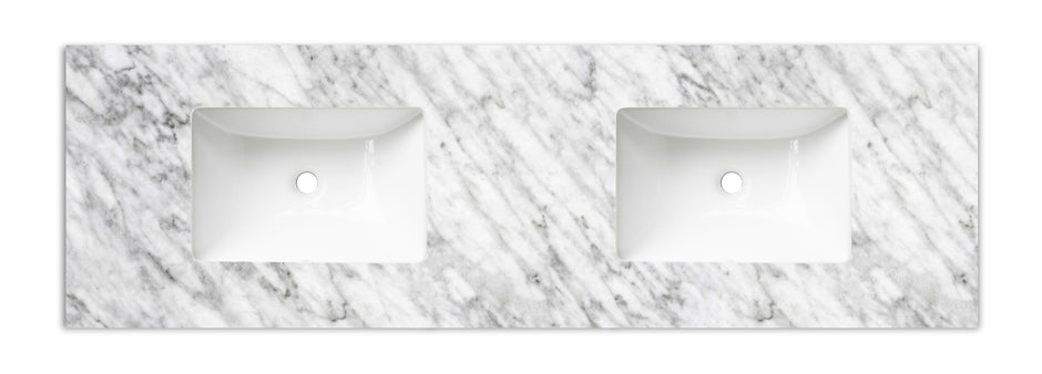 Laguna Mark II 1500mm Black Oak Wall Hung Vanity Under Mount Stone Top (Natural Carrara Marble)