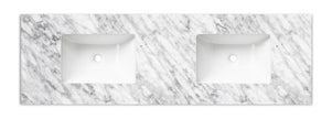 Laguna Mark II 1500mm Black Oak Wall Hung Vanity Under Mount Stone Top (Natural Carrara Marble)